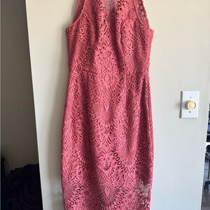 Ever New Coral Pink Lace Dress